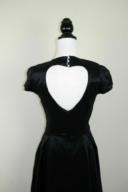Lindy Bop Celestine Black Sweetheart Neckline Evening Swing Dress