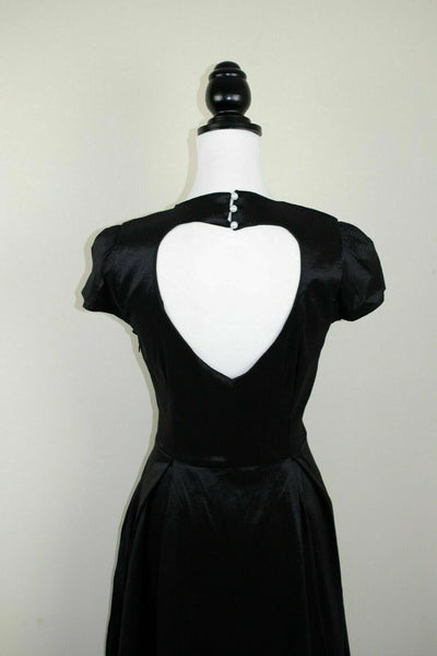 Lindy Bop Celestine Black Sweetheart Neckline Evening Swing Dress