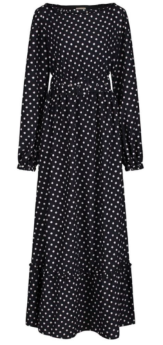 Lindy Bop 'Sydney' Sketch Black & White Polka Dot Vintage Maxi Dress Size 20 Plus