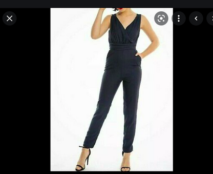 Johannah NAVY Lindy Bop Cute Jumpsuit