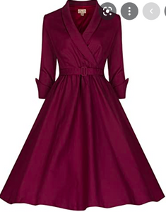 Lindy Bop Vintage Rockabilly Vivi Red Swing Dress