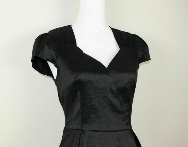 Lindy Bop Celestine Black Sweetheart Neckline Evening Swing Dress