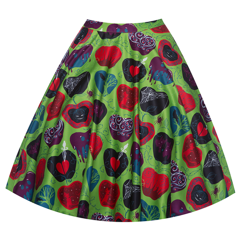 Lindy Bop Pepper Bad Apple Green Skirt - HerSecretCloset.co.uk