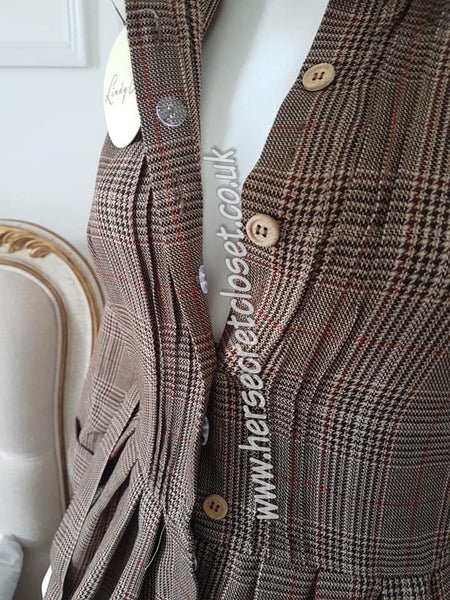 Lindy Bop Charlotte Rustic Check Shirt Swing Dress - HerSecretCloset.co.uk