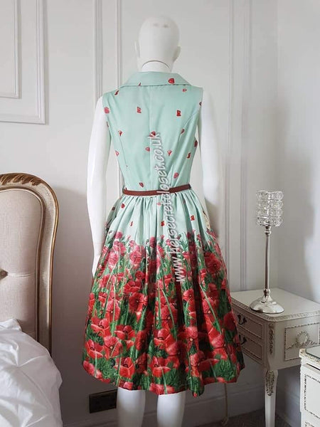 Lindy Bop Matilda Poppy Field Retro Pin-up dress - HerSecretCloset.co.uk