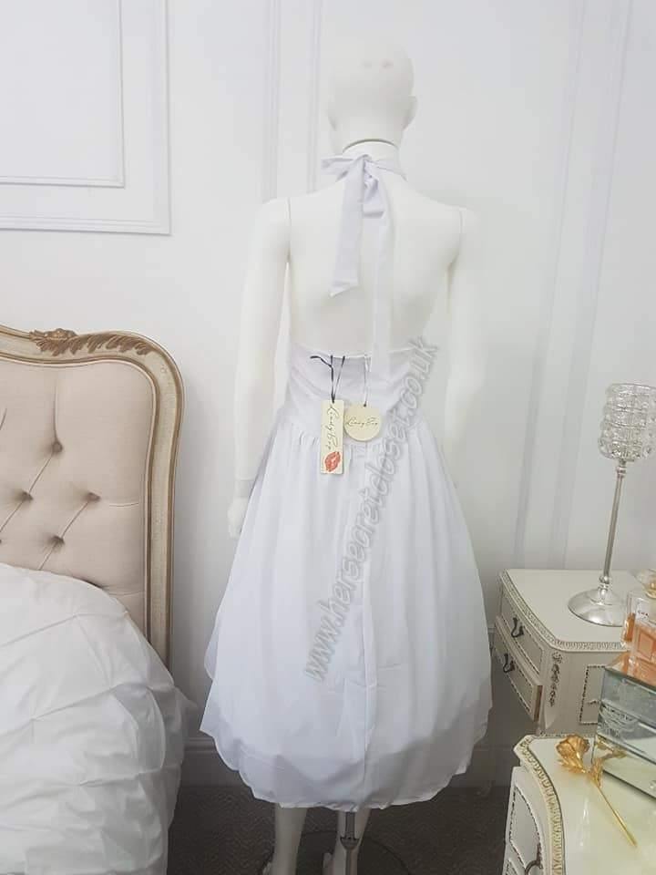 Lindy Bop Marilyn Monroe Inspired White Retro Swing Dress - HerSecretCloset.co.uk