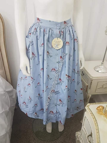 Lindy Bop Adalene Snowy Robin Swing Skirt - HerSecretCloset.co.uk