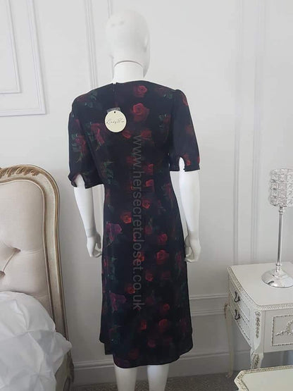 Lindy Bop Amelia May Rustic Rose Tea Dress - HerSecretCloset.co.uk