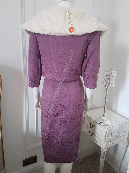 Lindy Bop Beverly Amethyst Pencil Dress Twin Set - HerSecretCloset.co.uk