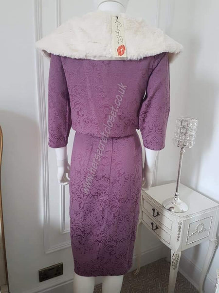 Lindy Bop Beverly Amethyst Pencil Dress Twin Set - HerSecretCloset.co.uk