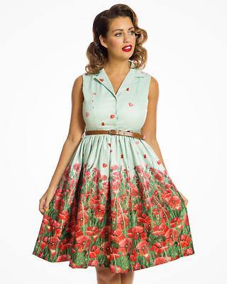 Lindy Bop Matilda Poppy Field Retro Pin-up dress - HerSecretCloset.co.uk