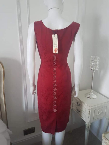 Lindy Bop Mildred Red Pencil Dress and Jacket (Two Piece set) - HerSecretCloset.co.uk