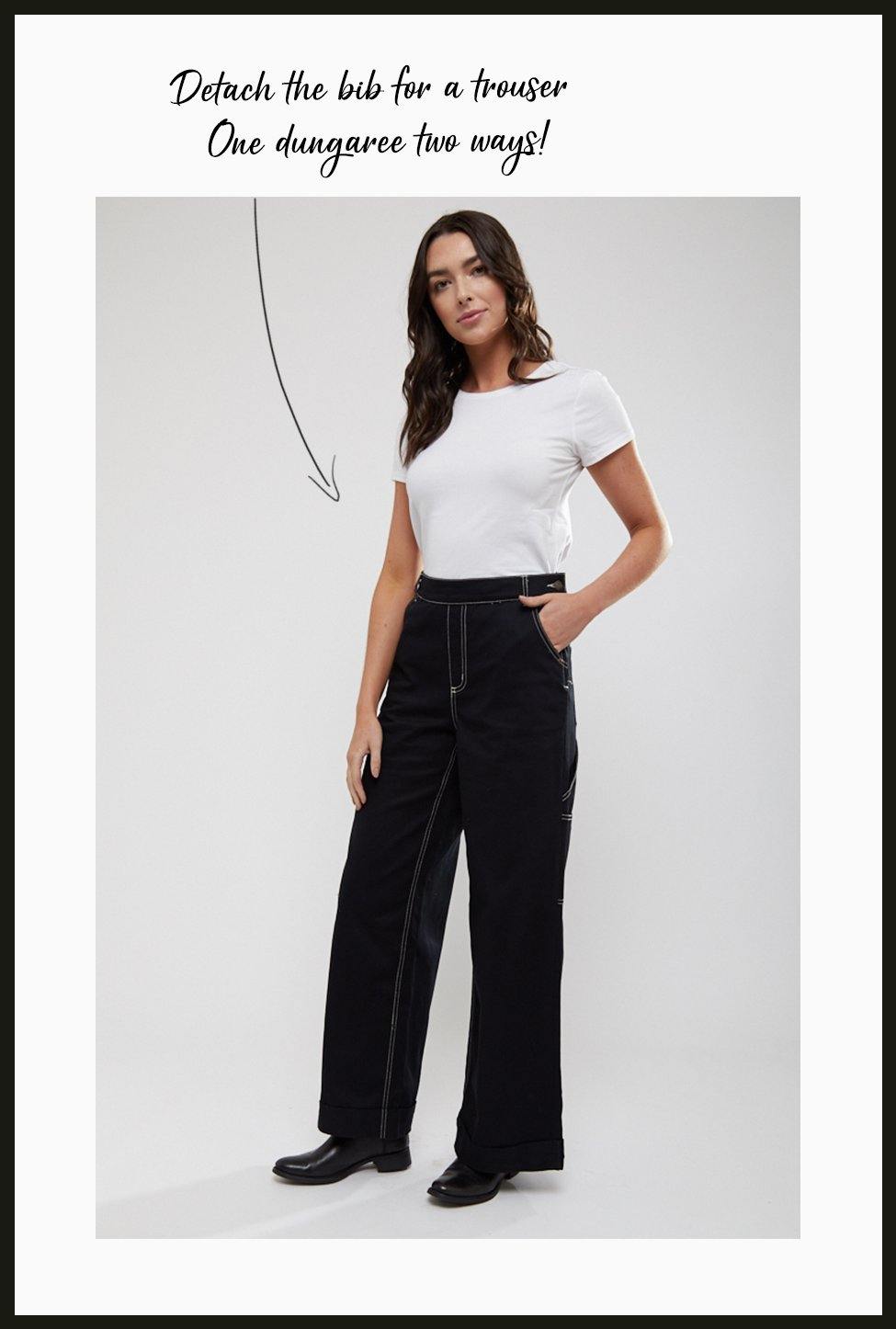 Lindy Bop Leigh Indigo Denim Dungarees - HerSecretCloset.co.uk