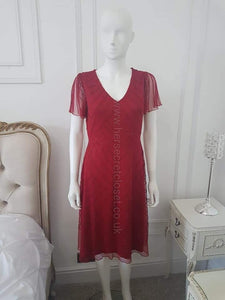 Rochelle Scarlet Beaded Evening Dress From Lindy Bop's Premium "Silver Collection" - HerSecretCloset.co.uk