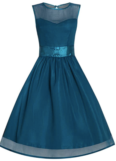Lindy Bop 'Candy' Teal Formal Prom Party Dress - HerSecretCloset.co.uk