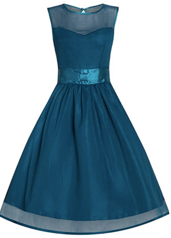 Lindy Bop 'Candy' Teal Formal Prom Party Dress - HerSecretCloset.co.uk