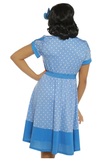 Lindy Bop Ariadne' Blue Polka Dot Tea Dress