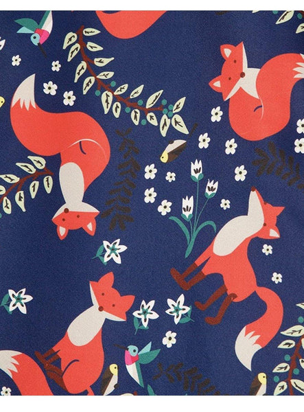 Lindy Bop Bletchley Indigo Foxprint Swing Dress - HerSecretCloset.co.uk