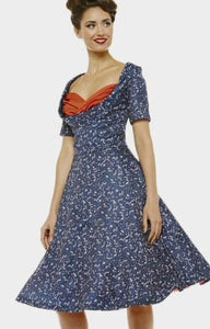 Lindy Bop Sloane Starry Night Vintage Dress - HerSecretCloset.co.uk