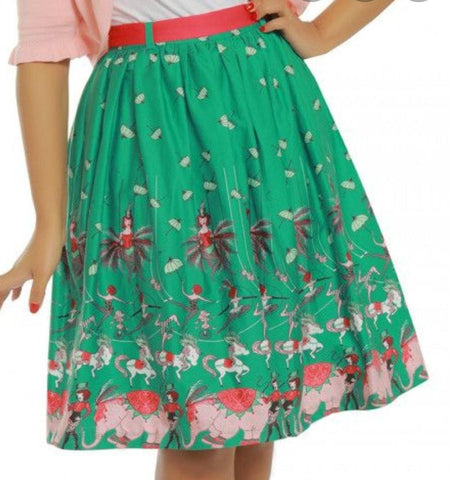 Lindy Bop Rare Vintage Casey Print Swing Skirt - HerSecretCloset.co.uk