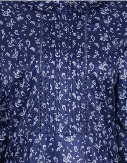 Lindy Bop Deep Blue Paisley Maxi Vintage Dress - HerSecretCloset.co.uk