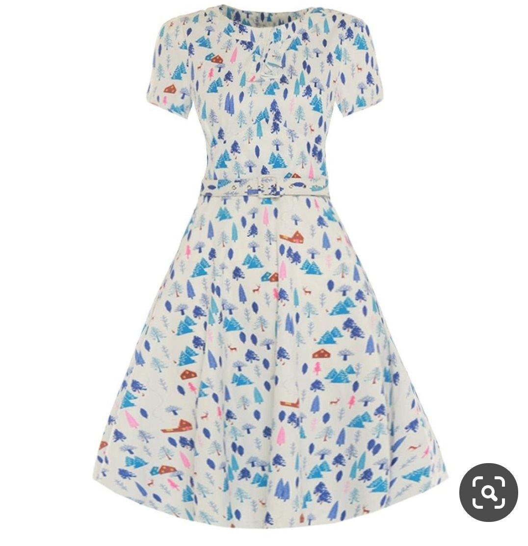 Lindy Bop Clarissa White Winter Dress - HerSecretCloset.co.uk