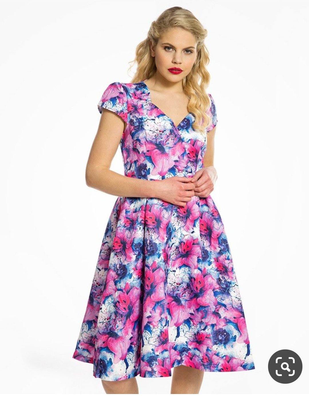 Lindy Bop Celestine Pink Lily Vintage Bridesmaid Dress - HerSecretCloset.co.uk