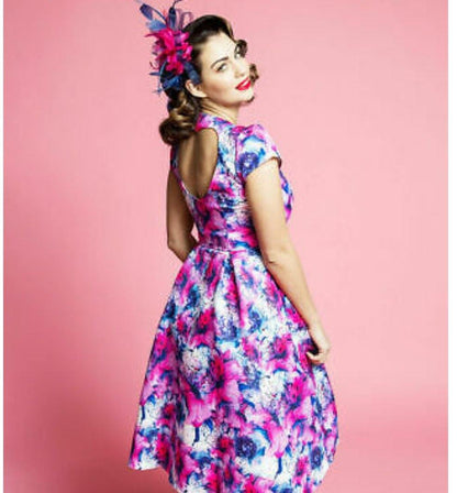 Lindy Bop Celestine Pink Lily Vintage Bridesmaid Dress - HerSecretCloset.co.uk