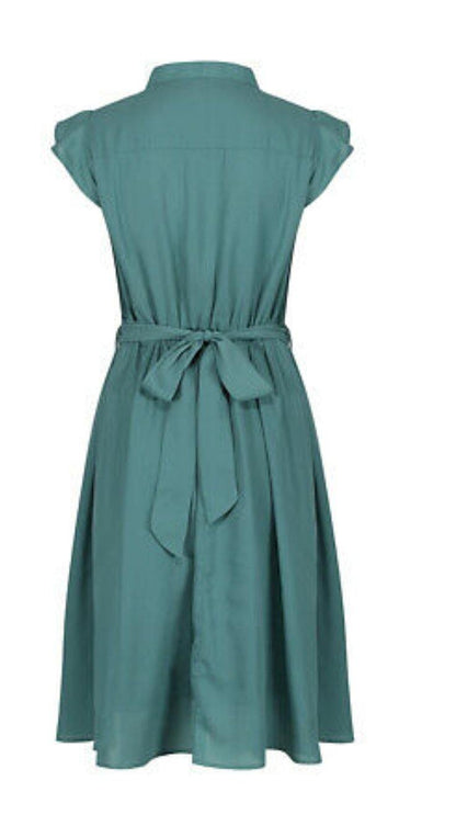 Lindy Bop Kody Sage Green Classic Dress - HerSecretCloset.co.uk