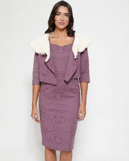 Lindy Bop Beverly Amethyst Pencil Dress Twin Set - HerSecretCloset.co.uk