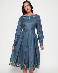 Lindy Bop Tea Dress Woodland Magpie Boho Pleated Landgirl Style - HerSecretCloset.co.uk