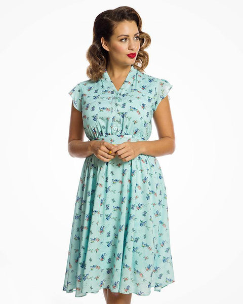 Lindy Bop Kody Bluebird Style Tea Dress - HerSecretCloset.co.uk