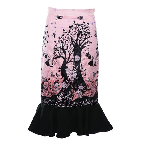 Lindy Bop Marsha Filliae Fairytale Castle Fishtail Wiggle Skirt - HerSecretCloset.co.uk