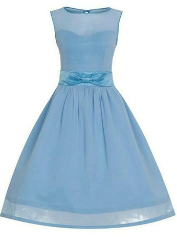 Lindy Bop Candy Ice Blue Prom Ball Cinderella Summer Ball Dress - HerSecretCloset.co.uk
