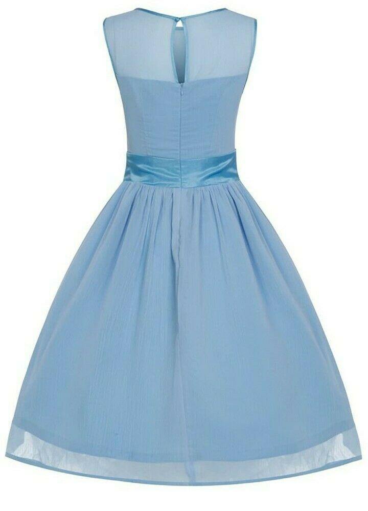 Lindy Bop Candy Ice Blue Prom Ball Cinderella Summer Ball Dress - HerSecretCloset.co.uk
