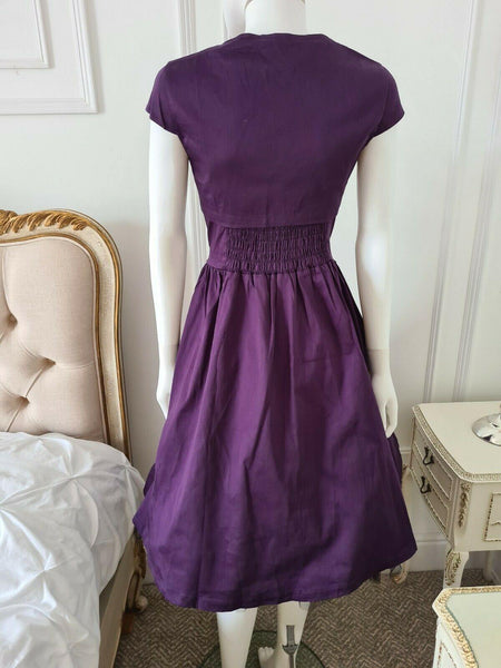 Lindy Bop Libby Deep Purple Swing Dress And Bolero Set - HerSecretCloset.co.uk