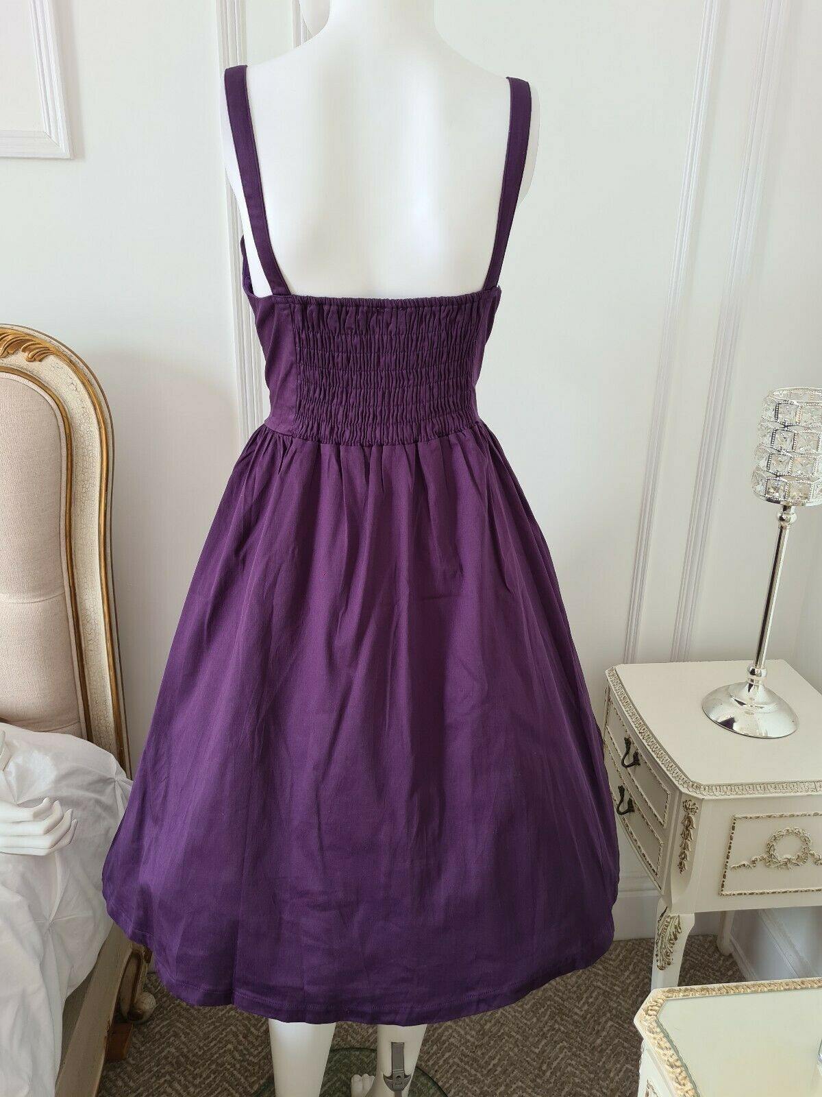 Lindy Bop Libby Deep Purple Swing Dress And Bolero Set - HerSecretCloset.co.uk
