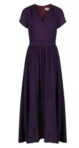 Lindy Bop Aisling Dark Purple Maxi Evening Prom Ball Dress - HerSecretCloset.co.uk