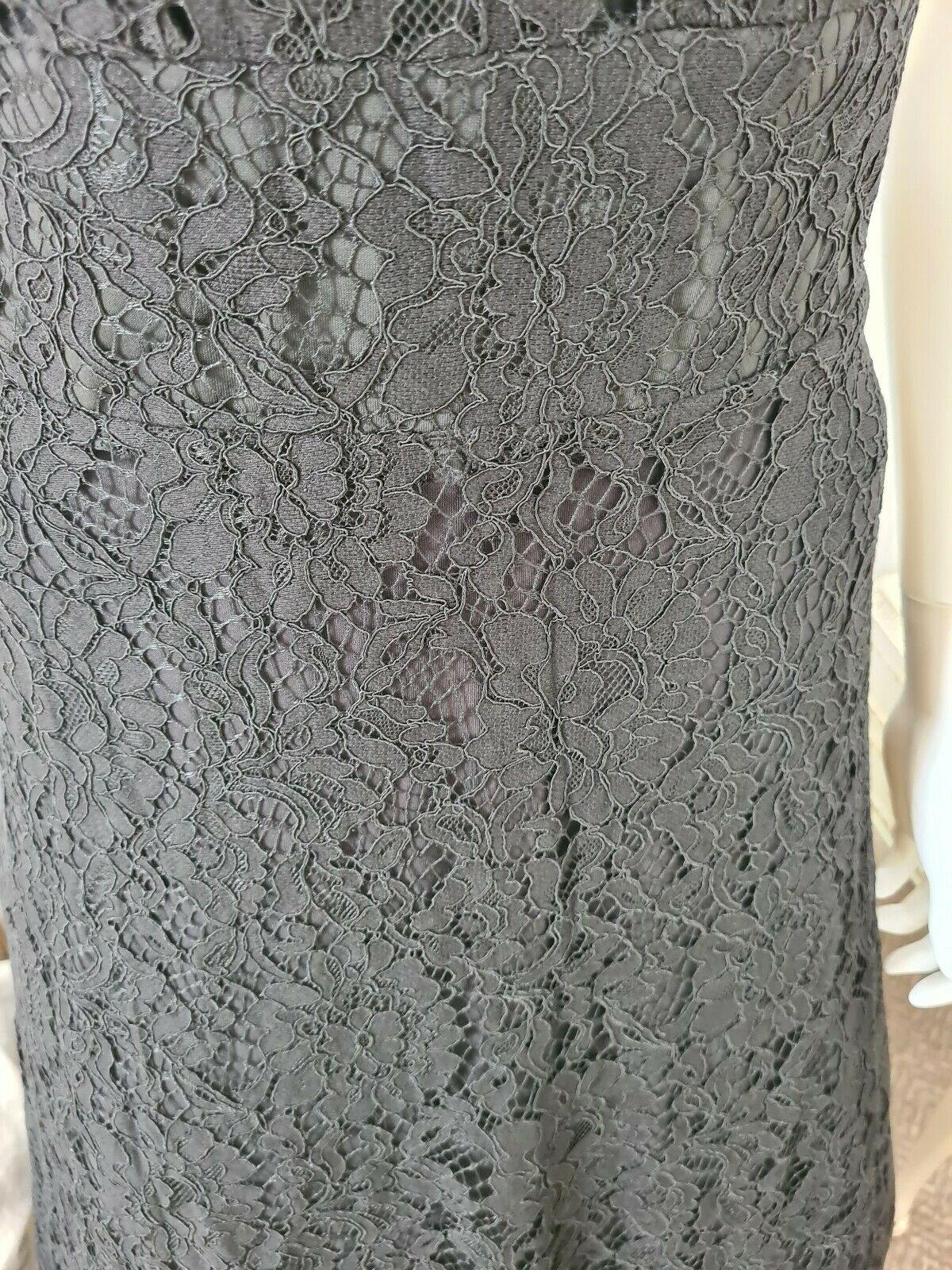 Lindy Bop Ellie Black Lace Midi Swing Dress - HerSecretCloset.co.uk