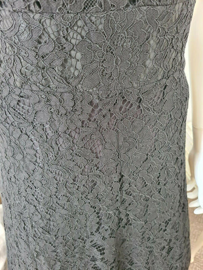 Lindy Bop Ellie Black Lace Midi Swing Dress - HerSecretCloset.co.uk