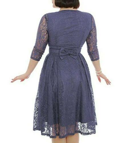 Lindy Bop Lisette Lavender Swing Dress 1950s Style - HerSecretCloset.co.uk